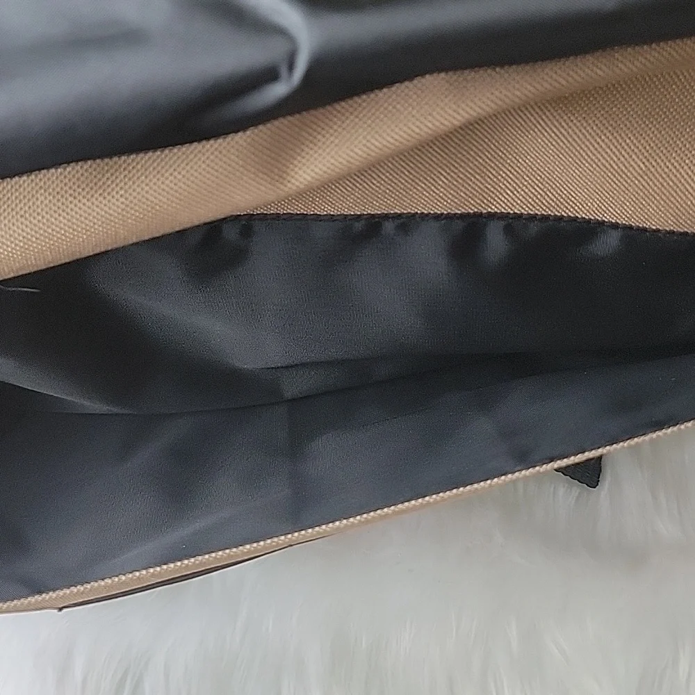CROPPER HOPPER Tan Black Canvas Scrapbooking Craft‎ Organizer Travel Tote Bag